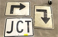 3 ASSORTED HIGHWAY SIGNS
