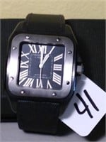 Cartier Black PVD Santos 100 Watch