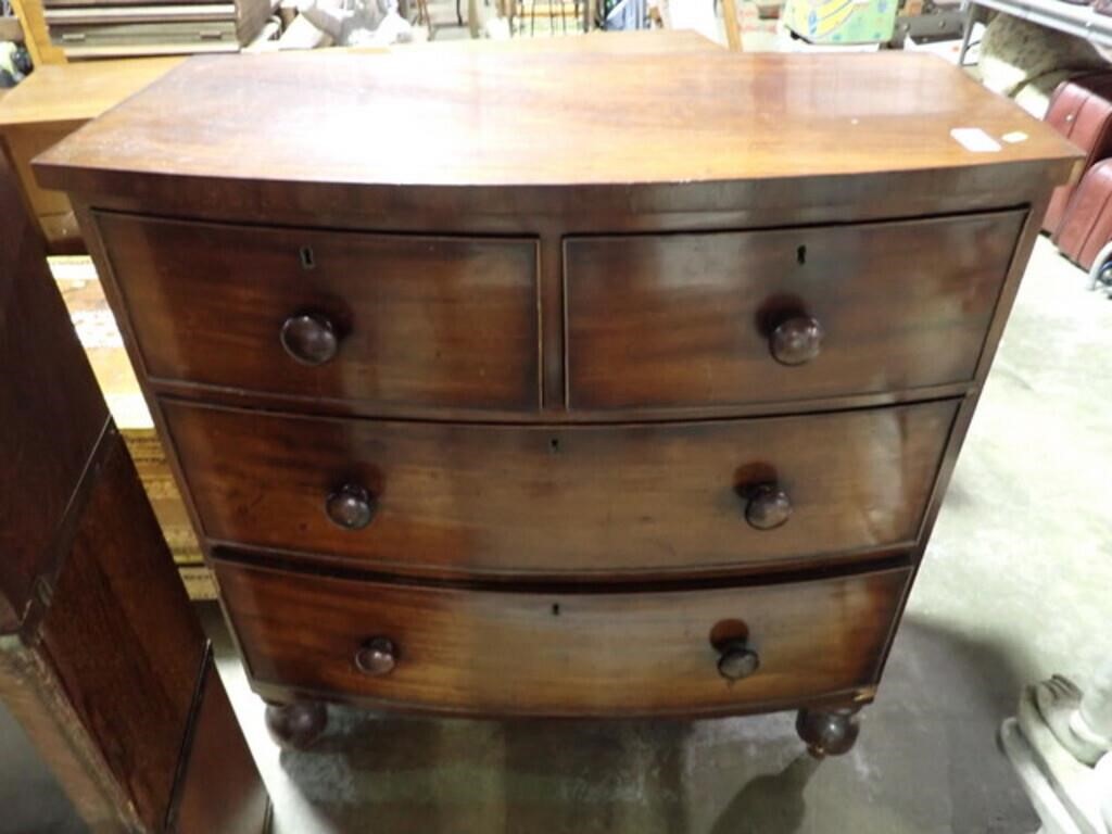 2-OVER-2 BOW FRONT CHEST W/ ORIGINAL PULLS 38x39