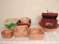 18 Various sizes of Wicker Baskets
