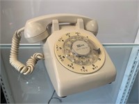 Vintage White Rotary Telephone
