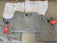 5 New Grey T Shirts Sz XL