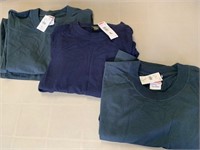 3 New Blue T Shirts Sz XL