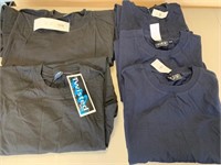 5 New Black & Blue T Shirts Sz XXL