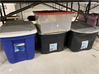 4 Plastic Storage Bins