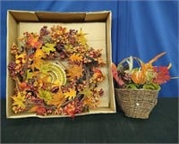 Thanksgiving Wreath and Basket