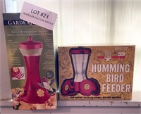 2 hummingbird feeders