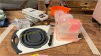 Storage Containers, Strainer/Cutting Board, Misc.