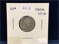 1906 Can Silver Ten Cent Piece  VF20