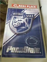 Penn State Flag & Red Place Plastic Road Sign