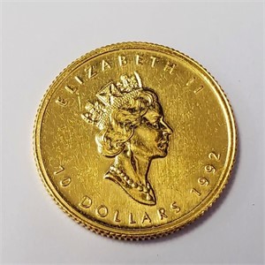 24K  7.8G Canadian Maple Leaf Fine 9999 $10 Coin