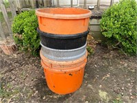Lot of Large Plastic Tubs