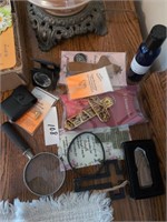 Miscellaneous lot- crosses, holy water,