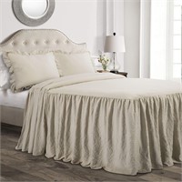 $45 - Lush Decor Ruffle Skirt Bedspread Set - 3pc