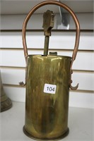 BRASS AND COPPER TRENCH ART LIDDED CONTAINER