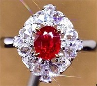 1.5ct pigeon blood ruby ring in 18k gold