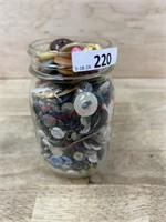 Jar of old buttons