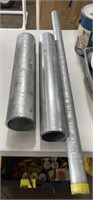 Lot of 3 various size and length conduit