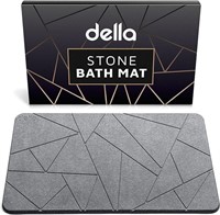 Stone Bath Mat Dark Gray, Large (23.6" x 15.4")