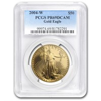 2004-w 1oz Proof American Gold Eagle Pr69 Dcam