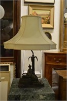 Chinoiserie bronze table lamp