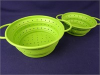 Two Collapsible Strainers