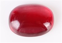 53.50CT GENUINE LOOSE RED CABOCHON RUBY W/ CERT.
