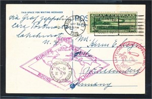 USA #C13 ON POSTCARD USED FINE-VF