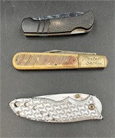3 Pocket Knives Including Master Barlow