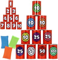 WFF4740  JOYIN Bean Bag Toss Game Set, 10 Tin Cans