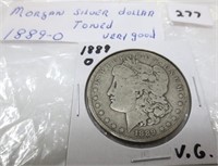 1889-O Morgan silver dollar