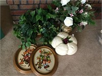 Decorative Plants, Hummel Pictures, & Pillow