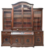 MONUMENTAL SPANISH SECERTARY BOOKCASE 113"H, 108"W