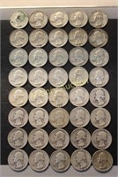 40 SILVER WASHINGTON QUARTERS