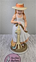 Holly Hobbie Girl at Water Pump Figurine