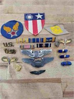 Lot of WWII Era Military Insignia Patches & Bars