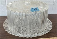 Vintage Lucite Cake Plate with Lid