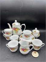 Regent China English Rose Tea Set