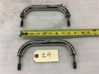 Set of 2 grab handles, Chrome plated