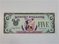1987 $5 Goofy Disney Dollar