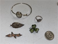 MIXED LOT OF STERLING SILVER JEWELRY