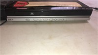RCA DVD player, Sony satellite receiver, and Sony