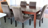 Dinning Table 6 Chairs 77" L 44.5"W 29.5"T