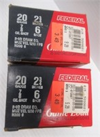 (50) Rounds of Federal 20 gauge 2 3/4" game load