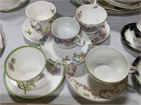 5 Teacups & Saucers - Royal Albert, Paragon,