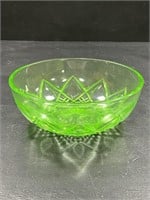 Anchor Glass Container Co. Vaseline Glass Bowl