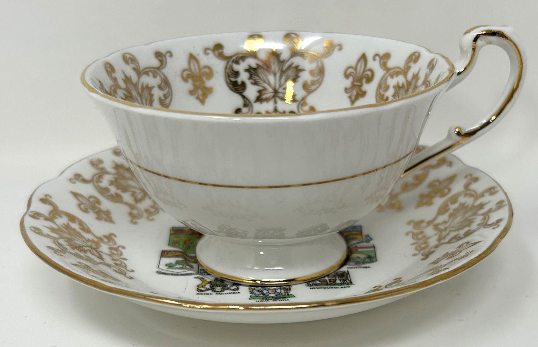 Paragon Canadian Coats of Arms Cup & Saucer