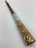 Victorian gold filled & MOP parasol handle patent