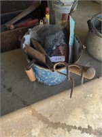 Enamelware Pail, Gardening Tools