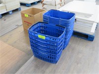 LOT OF BLUE SHOPPING BASKETS